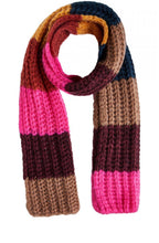Chunky Knit Block Colour Scarf