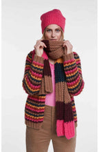 Chunky Knit Block Colour Scarf