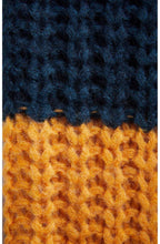 Chunky Knit Block Colour Scarf