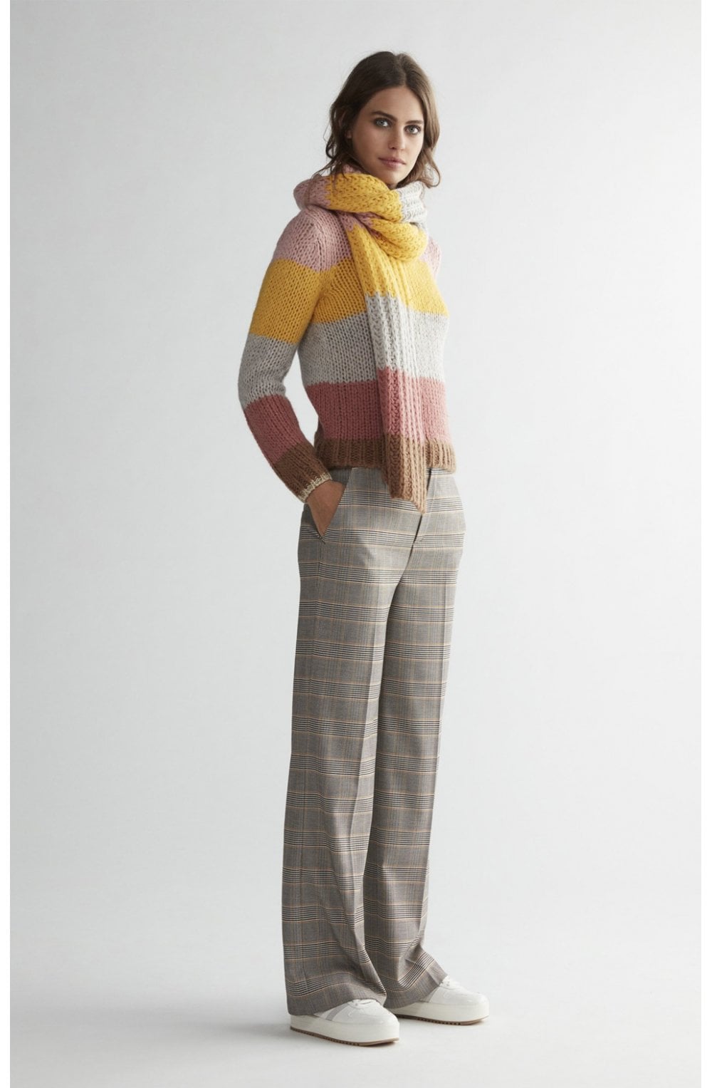 Chunky Knit Colour Block Jumper