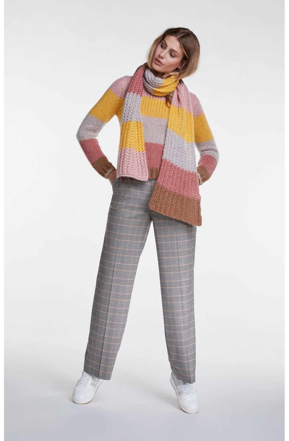 Chunky Knit Colour Block Jumper