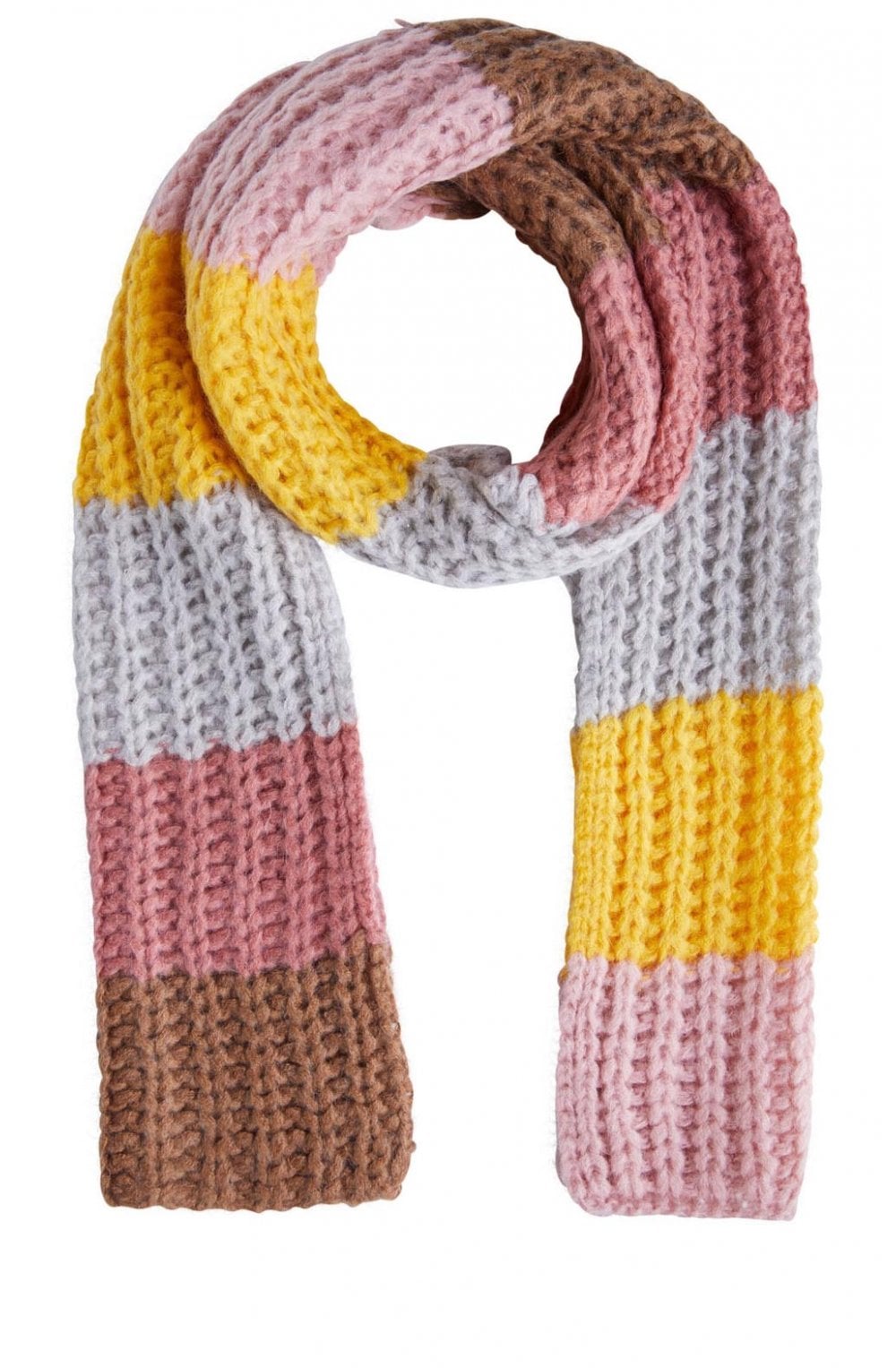 Chunky Knit Stripe Scarf