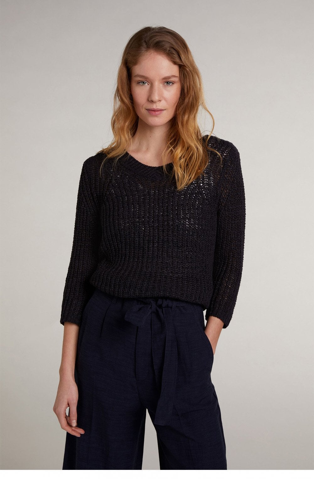 Chunky Navy Knit Jumper