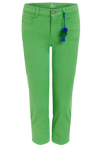 Classic Green Cropped Mid Waist Jeans