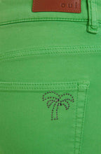 Classic Green Cropped Mid Waist Jeans