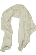 Classic silky off white scarf