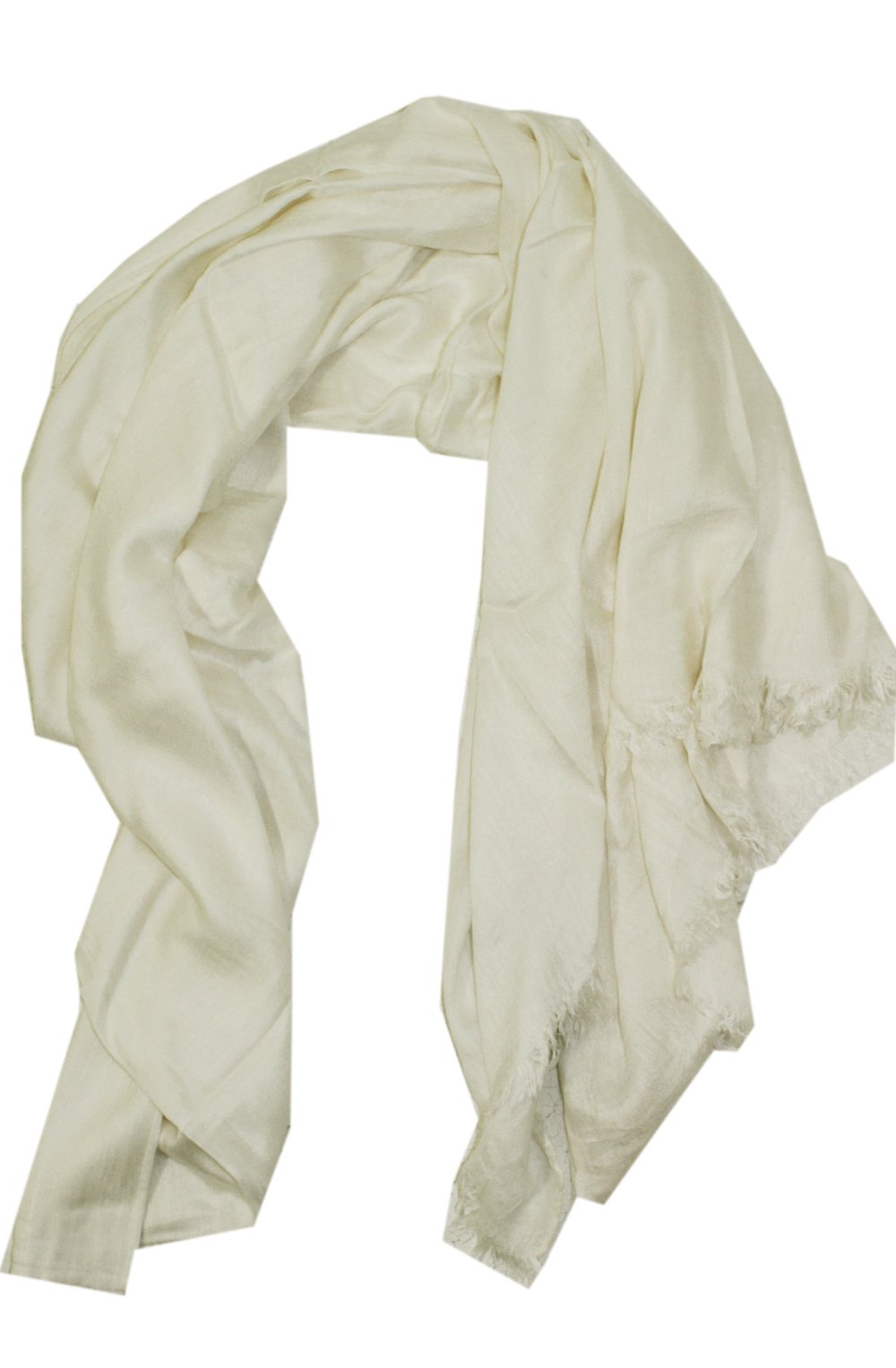 Classic silky off white scarf