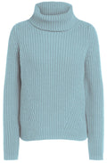 Cloud Blue Chunky Cowl Neck Jumper