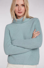 Cloud Blue Chunky Cowl Neck Jumper