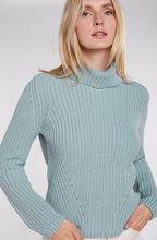 Cloud Blue Chunky Cowl Neck Jumper
