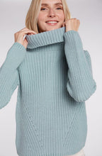 Cloud Blue Chunky Cowl Neck Jumper