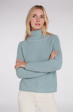 Cloud Blue Chunky Cowl Neck Jumper