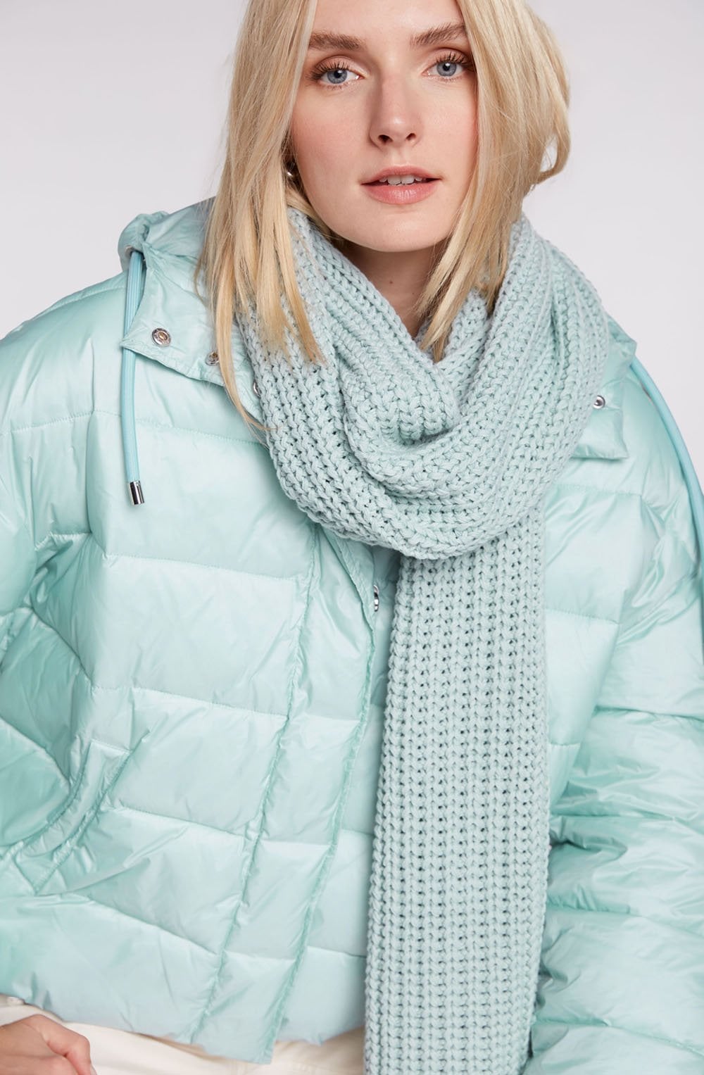 Cloud Blue Chunky Knit Scarf