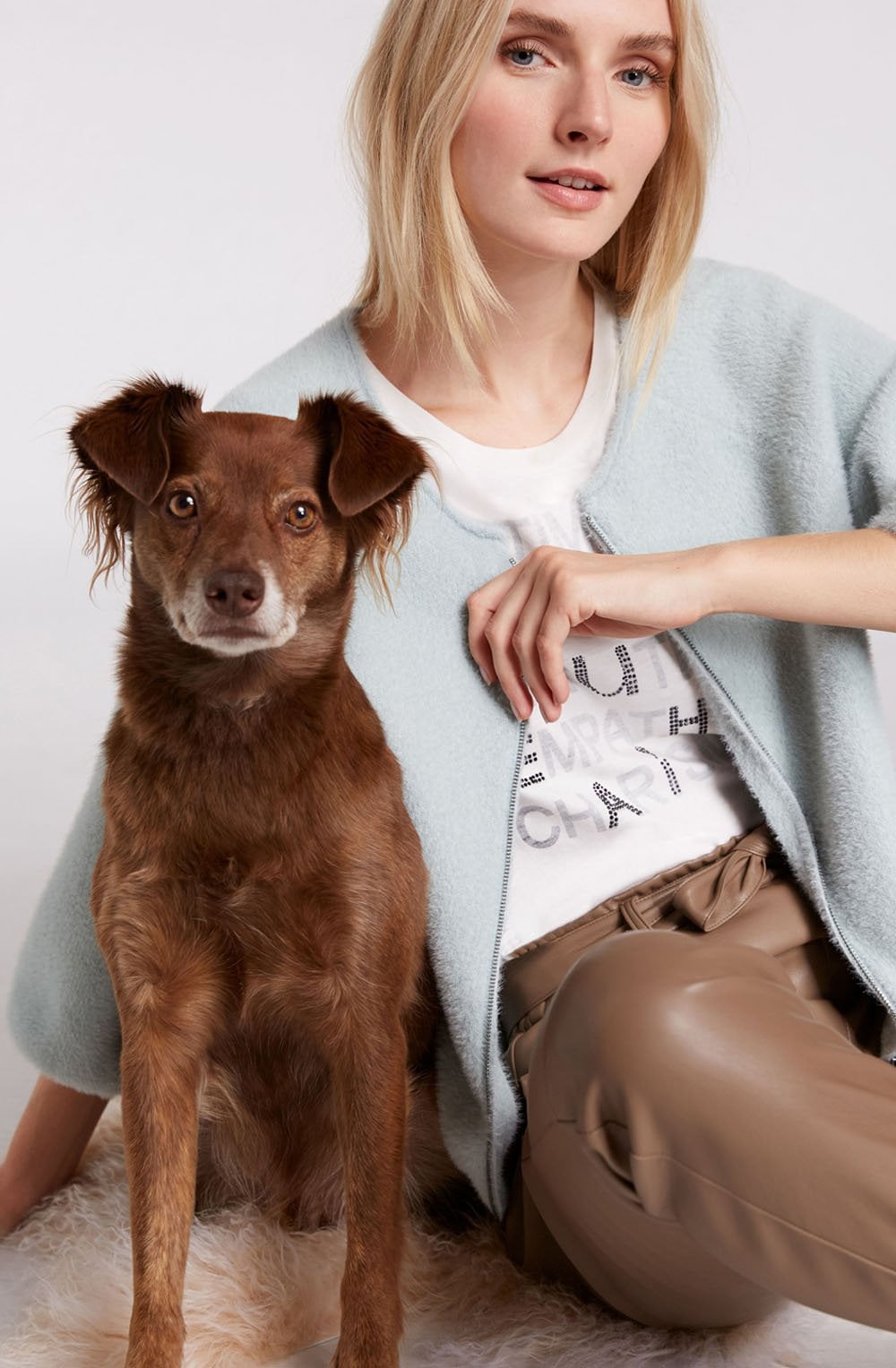 Cloud Blue Textured Knit Cardigan