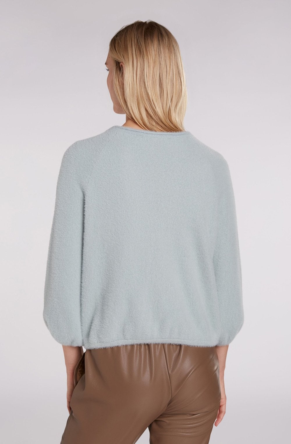 Cloud Blue Textured Knit Cardigan