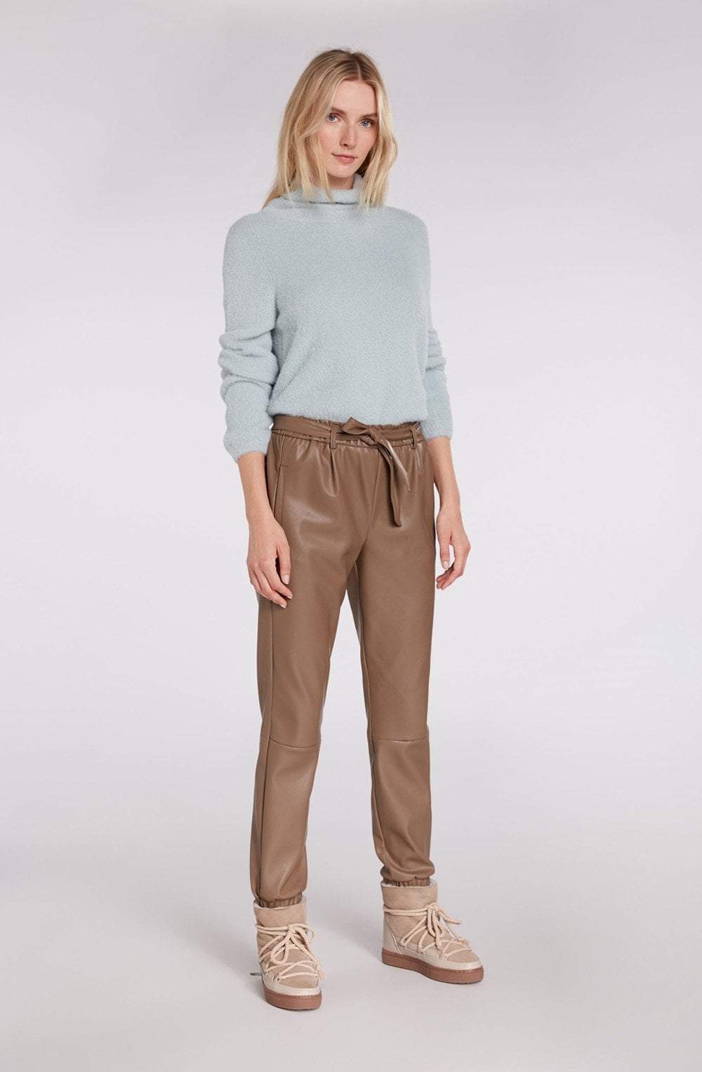 Cloud Blue Textured Knit Jumper