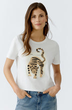 Cloud Dancer Beaded Tiger T Shirt