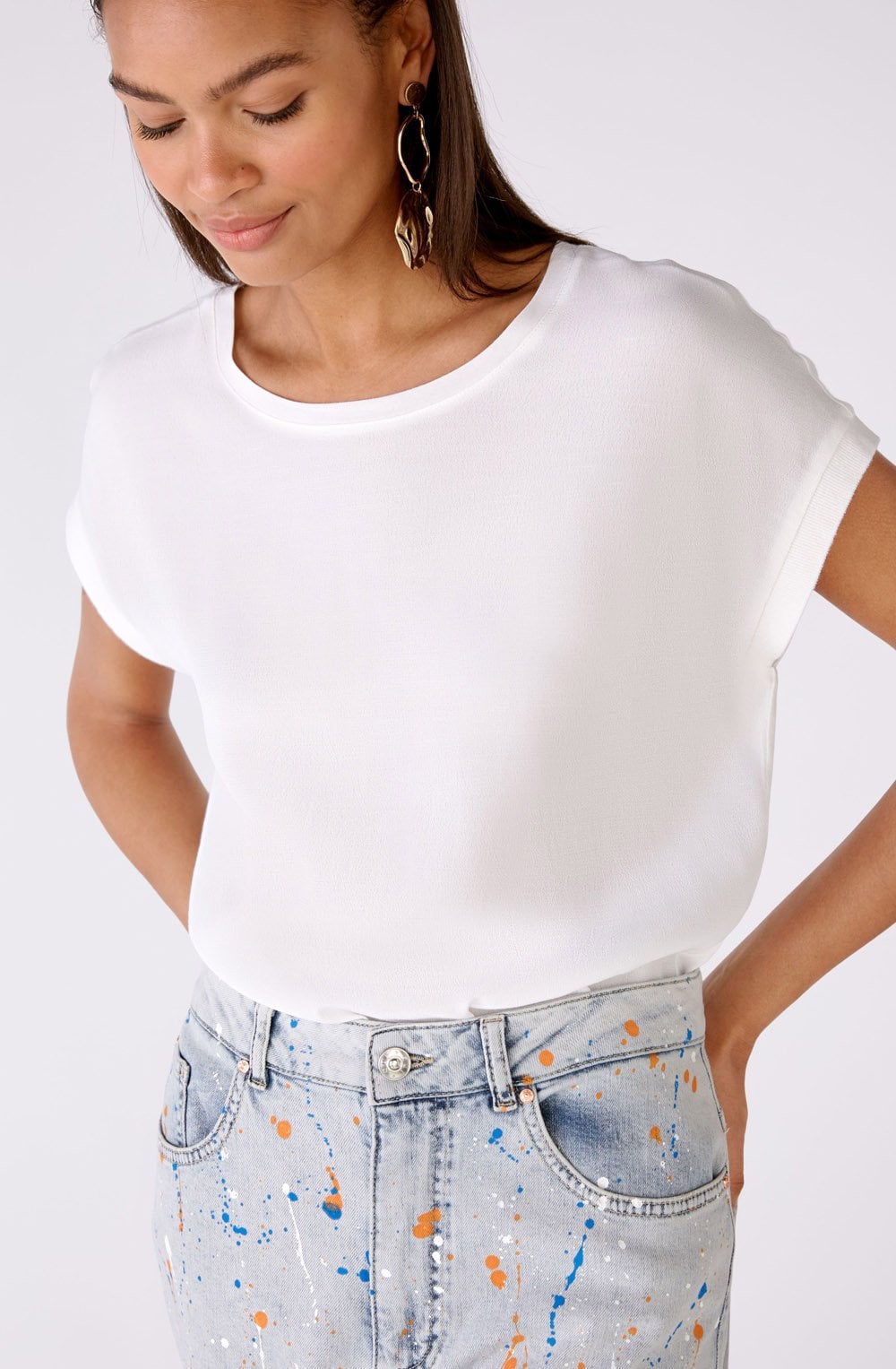 Cloud Dancer Dropped Shoulder Blouse