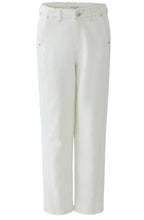 Cloud Dancer Frayed Waist O Shape Jeans