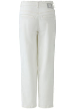 Cloud Dancer Frayed Waist O Shape Jeans