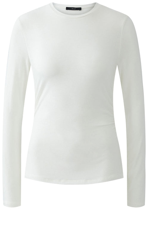 Cloud Dancer Gathered Sides Soft Jersey Top