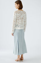 Cloud Dancer Knitted Crochet Look Pullover