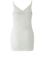 Cloud Dancer Lace and Ribbed Jersey Camisole