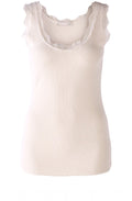Cloud Dancer Lace Detail Vest Top