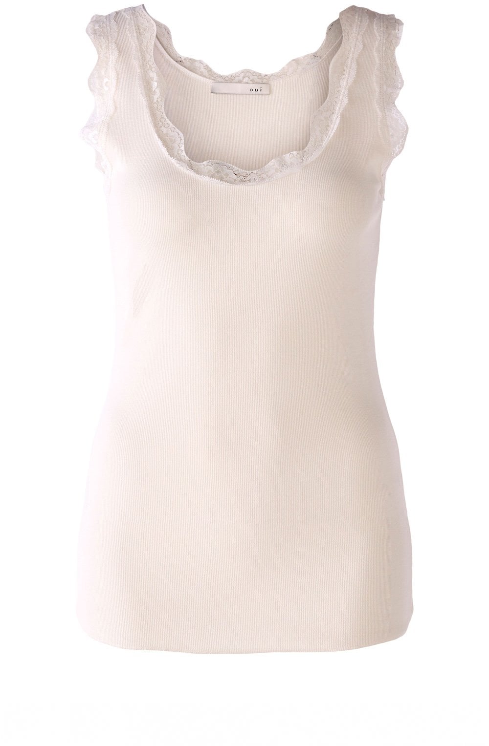 Cloud Dancer Lace Detail Vest Top