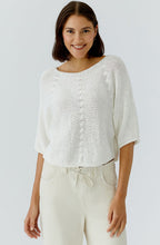 Cloud Dancer Loose Ribbon Knit Pullover