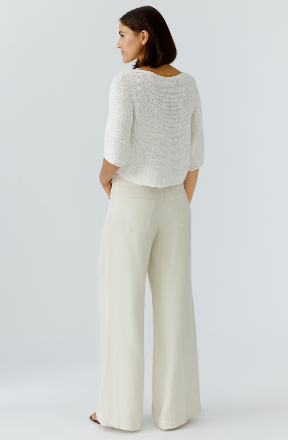 Cloud Dancer Loose Ribbon Knit Pullover