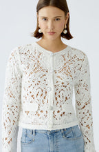 Cloud Dancer Open Knit Crochet Look Cardigan