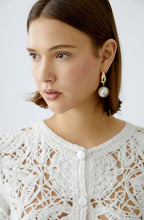 Cloud Dancer Open Knit Crochet Look Cardigan