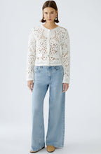 Cloud Dancer Open Knit Crochet Look Cardigan