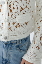 Cloud Dancer Open Knit Crochet Look Cardigan