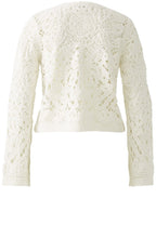 Cloud Dancer Open Knit Crochet Look Cardigan