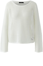 Cloud Dancer OPen Weave Pullover