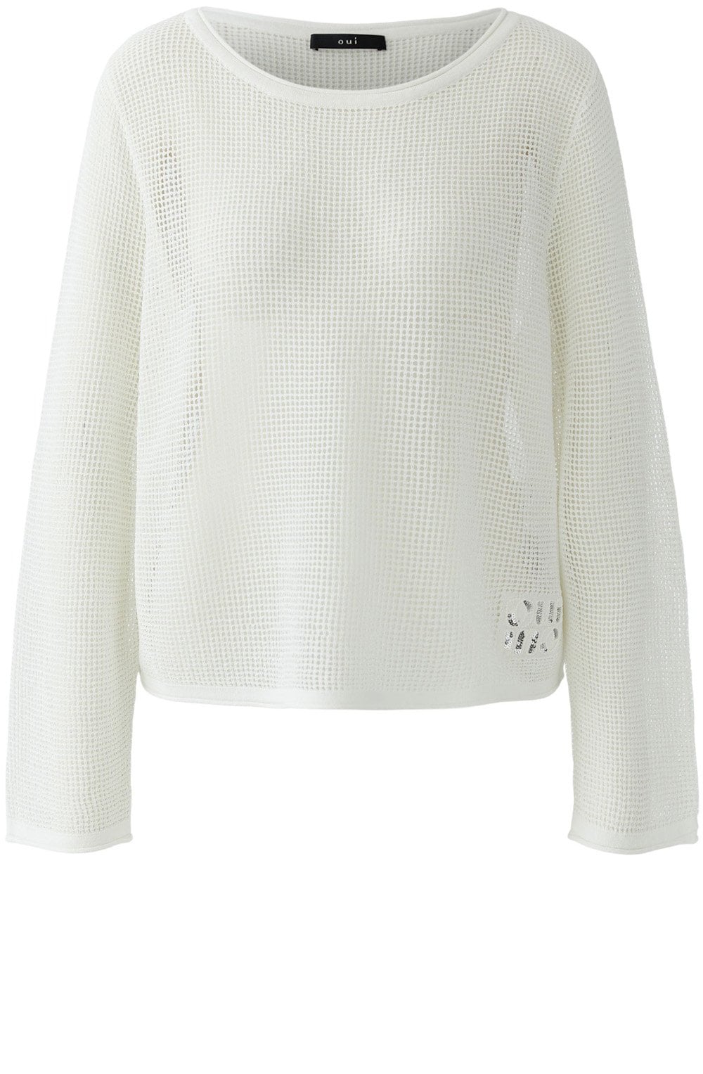 Cloud Dancer OPen Weave Pullover