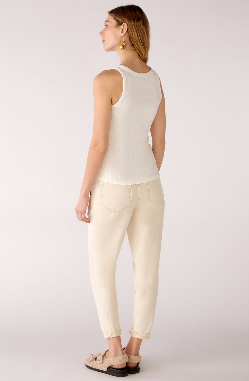 Cloud Dancer Ribbed Vest Top