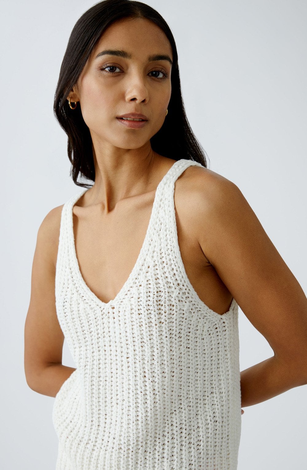 Cloud Dancer Ribbon Yarn Vest Top