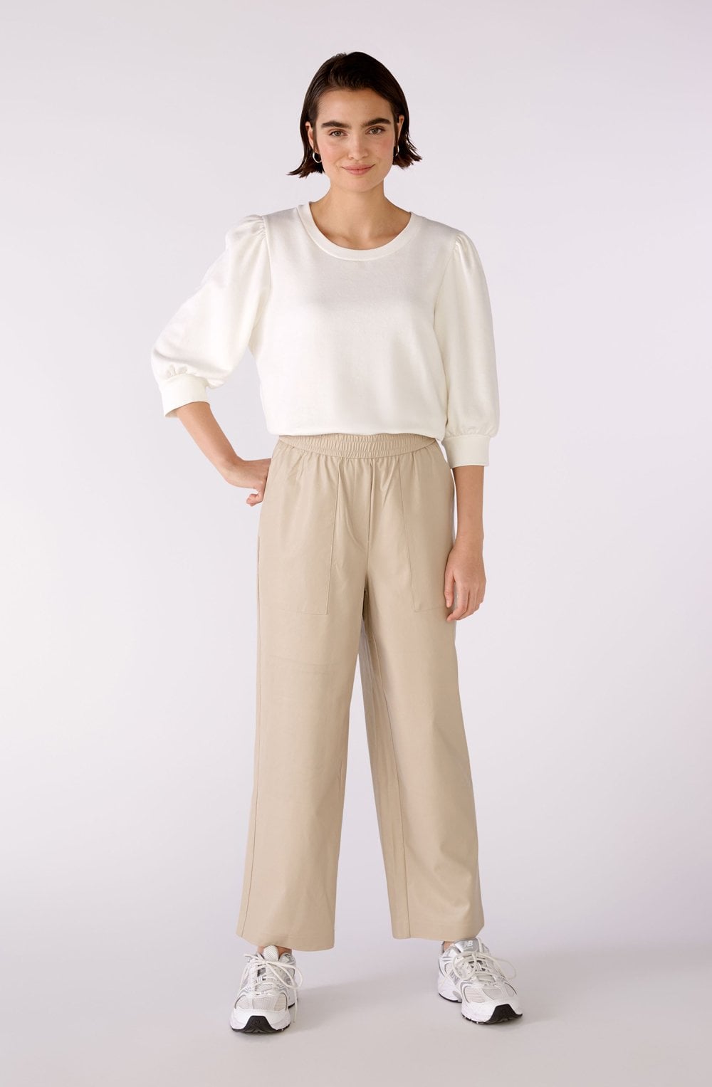 Cloud Dancer Ruffled Sleeve Jumper