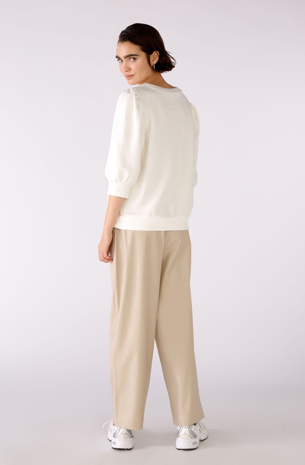 Cloud Dancer Ruffled Sleeve Jumper