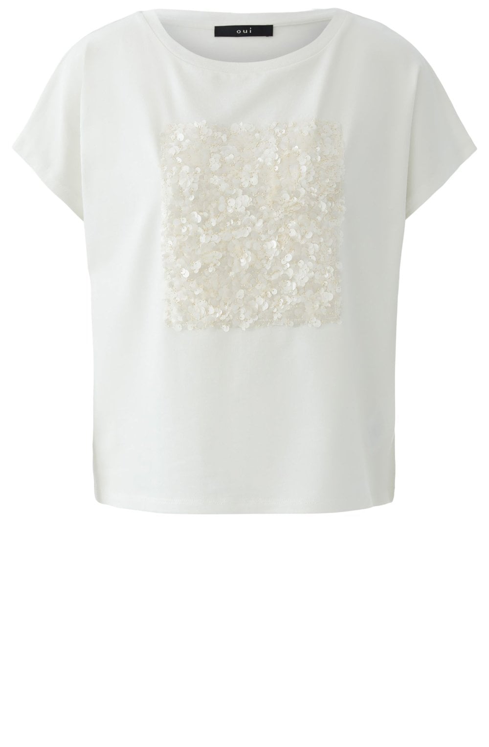 Cloud Dancer Sequin Square T Shirt