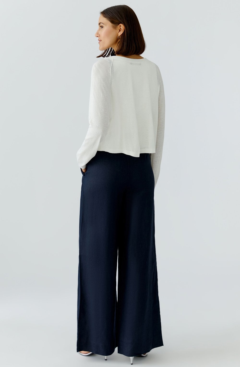 Cloud Dancer Super Fine Knit Reversible Cardigan
