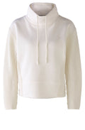 Cloud Dancer Sweatshirt with Elaborate Chunky Knit