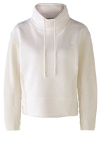 Cloud Dancer Sweatshirt with Elaborate Chunky Knit