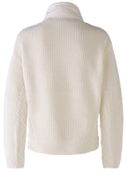 Cloud Dancer Sweatshirt with Elaborate Chunky Knit