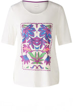 Cloud Dancer T Shirt With Floral Motif