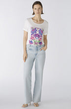 Cloud Dancer T Shirt With Floral Motif