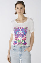 Cloud Dancer T Shirt With Floral Motif
